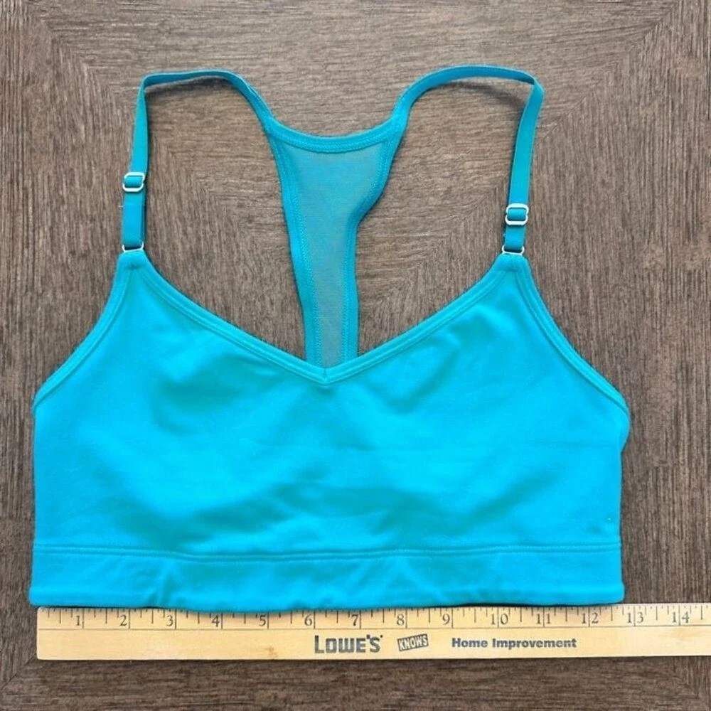 Victorias Secret VSX‎ Sport Cami Sports Bra Turquoise Blue Mesh Racerback Small